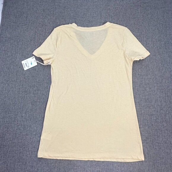 NEW! a.n.a A New Approach Basic T-Shirt Solid Buttercup XS V-Neck Short Sleeve - Picture 8 of 9